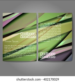 Vector brochure template design, A4 size with colorful wavy polygonal pattern. Professional business flyer template or corporate banner design, can be use for publishing, print and presentation.