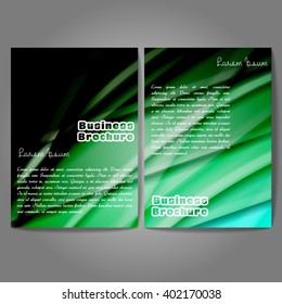 Vector brochure template design, A4 size with colorful wavy polygonal pattern. Professional business flyer template or corporate banner design, can be use for publishing, print and presentation.