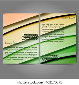 Vector brochure template design, A4 size with colorful wavy polygonal pattern. Professional business flyer template or corporate banner design, can be use for publishing, print and presentation.