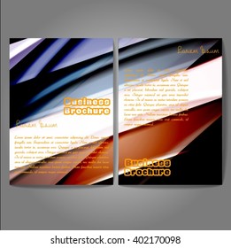 Vector brochure template design, A4 size with colorful wavy polygonal pattern. Professional business flyer template or corporate banner design, can be use for publishing, print and presentation.