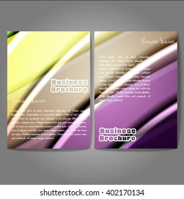 Vector brochure template design, A4 size with colorful wavy polygonal pattern. Professional business flyer template or corporate banner design, can be use for publishing, print and presentation.