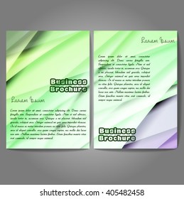 Vector brochure template design, A4 size with colorful wavy polygonal pattern. Professional business flyer template or corporate banner design, can be used for publishing, print and presentation.