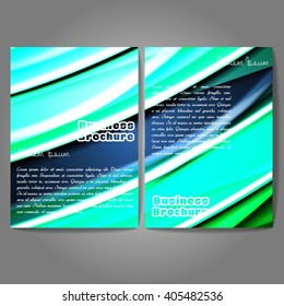 Vector brochure template design, A4 size with colorful wavy polygonal pattern. Professional business flyer template or corporate banner design, can be used for publishing, print and presentation.