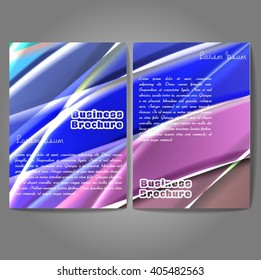 Vector brochure template design, A4 size with colorful wavy polygonal pattern. Professional business flyer template or corporate banner design, can be used for publishing, print and presentation.