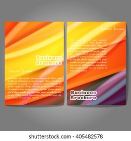 Vector brochure template design, A4 size with colorful wavy polygonal pattern. Professional business flyer template or corporate banner design, can be used for publishing, print and presentation.