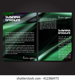 Vector brochure template design, A4 size with colorful wavy polygonal pattern. Professional business flyer template or corporate banner design, can be use for publishing, print and presentation.