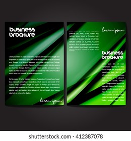 Vector brochure template design, A4 size with colorful wavy polygonal pattern. Professional business flyer template or corporate banner design, can be use for publishing, print and presentation.