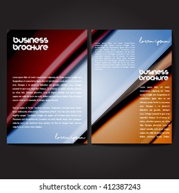 Vector brochure template design, A4 size with colorful wavy polygonal pattern. Professional business flyer template or corporate banner design, can be use for publishing, print and presentation.