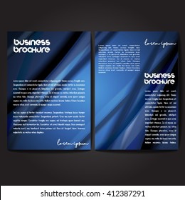 Vector brochure template design, A4 size with colorful wavy polygonal pattern. Professional business flyer template or corporate banner design, can be use for publishing, print and presentation.