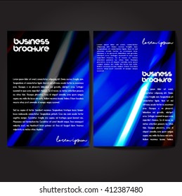 Vector brochure template design, A4 size with colorful wavy polygonal pattern. Professional business flyer template or corporate banner design, can be use for publishing, print and presentation.