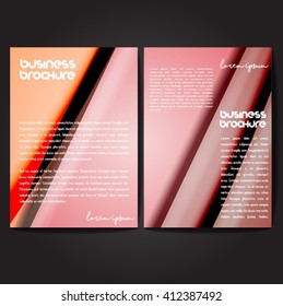 Vector brochure template design, A4 size with colorful wavy polygonal pattern. Professional business flyer template or corporate banner design, can be use for publishing, print and presentation.