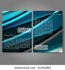 Vector brochure template design, A4 size with colorful wavy polygonal pattern. Professional business flyer template or corporate banner design, can be use for publishing, print and presentation.