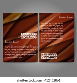Vector brochure template design, A4 size with colorful wavy polygonal pattern. Professional business flyer template or corporate banner design, can be use for publishing, print and presentation.
