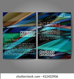 Vector brochure template design, A4 size with colorful wavy polygonal pattern. Professional business flyer template or corporate banner design, can be use for publishing, print and presentation.