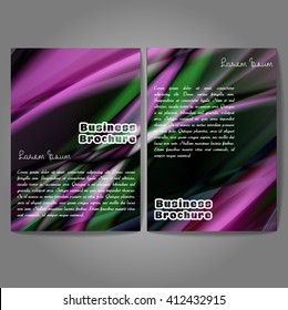 Vector brochure template design, A4 size with colorful wavy polygonal pattern. Professional business flyer template or corporate banner design, can be use for publishing, print and presentation.