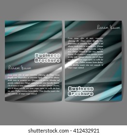 Vector brochure template design, A4 size with colorful wavy polygonal pattern. Professional business flyer template or corporate banner design, can be use for publishing, print and presentation.