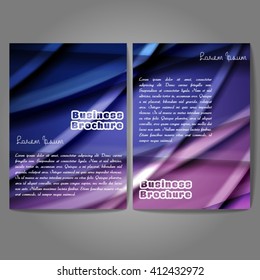 Vector brochure template design, A4 size with colorful wavy polygonal pattern. Professional business flyer template or corporate banner design, can be use for publishing, print and presentation.