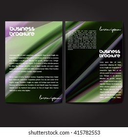 Vector brochure template design, A4 size with colorful wavy polygonal pattern. Professional business flyer template or corporate banner design, can be use for publishing, print and presentation.