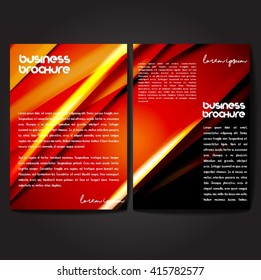Vector brochure template design, A4 size with colorful wavy polygonal pattern. Professional business flyer template or corporate banner design, can be use for publishing, print and presentation.