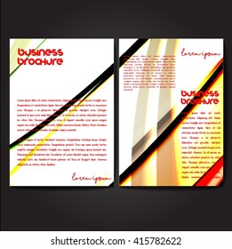 Vector brochure template design, A4 size with colorful wavy polygonal pattern. Professional business flyer template or corporate banner design, can be use for publishing, print and presentation.