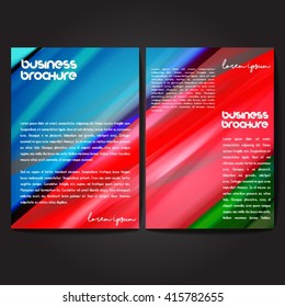 Vector brochure template design, A4 size with colorful wavy polygonal pattern. Professional business flyer template or corporate banner design, can be use for publishing, print and presentation.