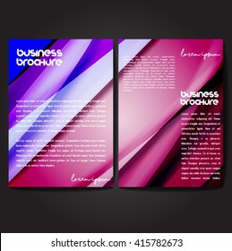 Vector brochure template design, A4 size with colorful wavy polygonal pattern. Professional business flyer template or corporate banner design, can be use for publishing, print and presentation.