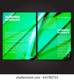 Vector brochure template design, A4 size with colorful wavy polygonal pattern. Professional business flyer template or corporate banner design, can be use for publishing, print and presentation.