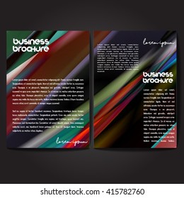 Vector brochure template design, A4 size with colorful wavy polygonal pattern. Professional business flyer template or corporate banner design, can be use for publishing, print and presentation.