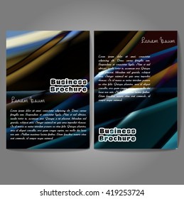 Vector brochure template design, A4 size with colorful wavy polygonal pattern. Professional business flyer template or corporate banner design, can be use for publishing, print and presentation.