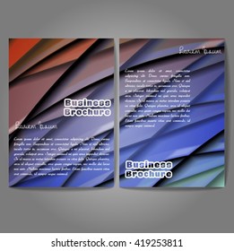 Vector brochure template design, A4 size with colorful wavy polygonal pattern. Professional business flyer template or corporate banner design, can be use for publishing, print and presentation.