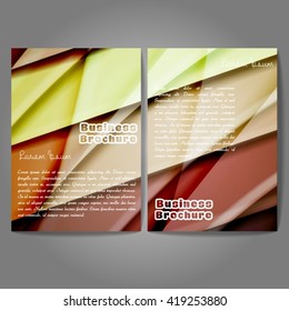 Vector brochure template design, A4 size with colorful wavy polygonal pattern. Professional business flyer template or corporate banner design, can be use for publishing, print and presentation.