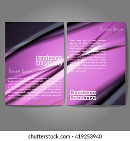 Vector brochure template design, A4 size with colorful wavy polygonal pattern. Professional business flyer template or corporate banner design, can be use for publishing, print and presentation.