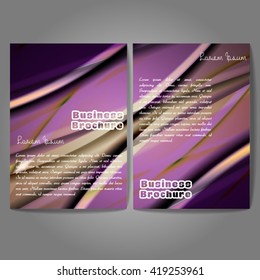 Vector brochure template design, A4 size with colorful wavy polygonal pattern. Professional business flyer template or corporate banner design, can be use for publishing, print and presentation.