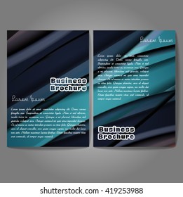Vector brochure template design, A4 size with colorful wavy polygonal pattern. Professional business flyer template or corporate banner design, can be use for publishing, print and presentation.