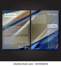 Vector brochure template design, A4 size with colorful polygonal pattern. Professional business flyer template or corporate banner design, can be use for publishing, print and presentation.