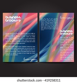 Vector brochure template design, A4 size with colorful polygonal pattern. Professional business flyer template or corporate banner design, can be use for publishing, print and presentation.