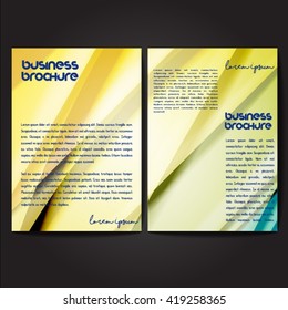 Vector brochure template design, A4 size with colorful polygonal pattern. Professional business flyer template or corporate banner design, can be use for publishing, print and presentation.