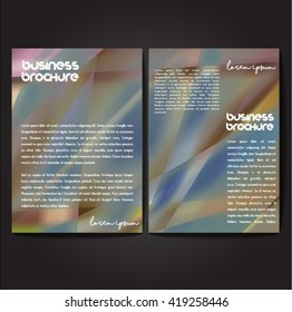 Vector brochure template design, A4 size with colorful polygonal pattern. Professional business flyer template or corporate banner design, can be use for publishing, print and presentation.