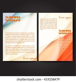 Vector brochure template design, A4 size with colorful polygonal pattern. Professional business flyer template or corporate banner design, can be use for publishing, print and presentation.