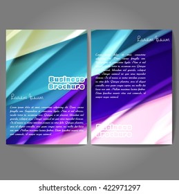 Vector brochure template design, A4 size with colorful wavy polygonal pattern. Professional business flyer template or corporate banner design, can be use for publishing, print and presentation.