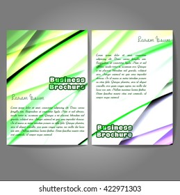 Vector brochure template design, A4 size with colorful wavy polygonal pattern. Professional business flyer template or corporate banner design, can be use for publishing, print and presentation.