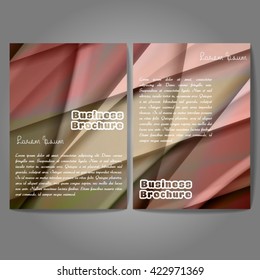 Vector brochure template design, A4 size with colorful wavy polygonal pattern. Professional business flyer template or corporate banner design, can be use for publishing, print and presentation.