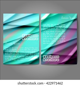 Vector brochure template design, A4 size with colorful wavy polygonal pattern. Professional business flyer template or corporate banner design, can be use for publishing, print and presentation.