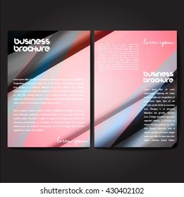 Vector brochure template design, A4 size with colorful polygonal pattern. Professional business flyer template or corporate banner design, can be use for publishing, print and presentation.