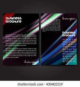 Vector brochure template design, A4 size with colorful polygonal pattern. Professional business flyer template or corporate banner design, can be use for publishing, print and presentation.