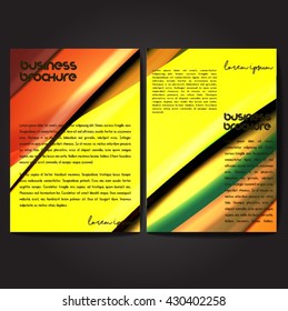 Vector brochure template design, A4 size with colorful polygonal pattern. Professional business flyer template or corporate banner design, can be use for publishing, print and presentation.