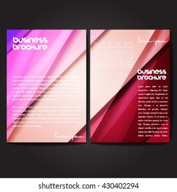 Vector brochure template design, A4 size with colorful polygonal pattern. Professional business flyer template or corporate banner design, can be use for publishing, print and presentation.