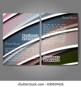 Vector brochure template design, A4 size with colorful wavy polygonal pattern. Professional business flyer template or corporate banner design, can be use for publishing, print and presentation.