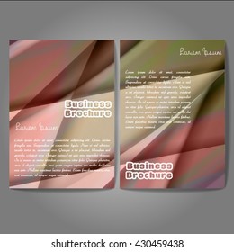 Vector brochure template design, A4 size with colorful wavy polygonal pattern. Professional business flyer template or corporate banner design, can be use for publishing, print and presentation.