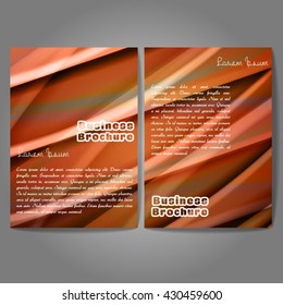 Vector brochure template design, A4 size with colorful wavy polygonal pattern. Professional business flyer template or corporate banner design, can be use for publishing, print and presentation.